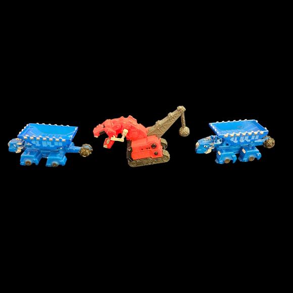 Hot Wheels DinoTrux Ton-Ton & Dozer Crane Die-Cast Lot of 3 Figures 2015 - Picture 5 of 7